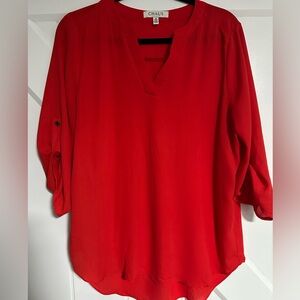 Chaus Vibrant Red Blouse